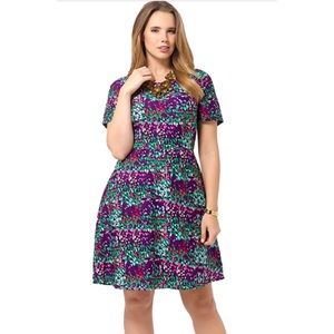 Spruce & Sage Purple  Fit & Flare Dress 14